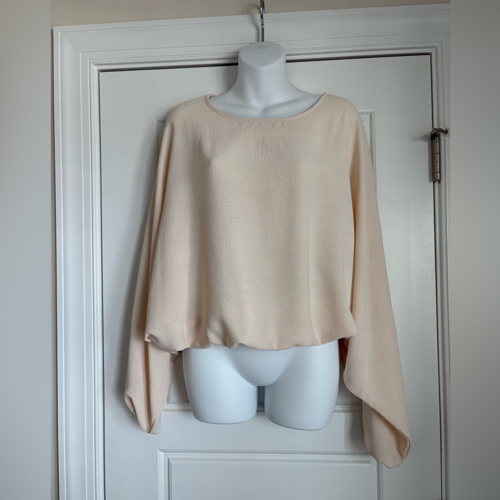 Before You Women's Cream Long-Sleeve Top